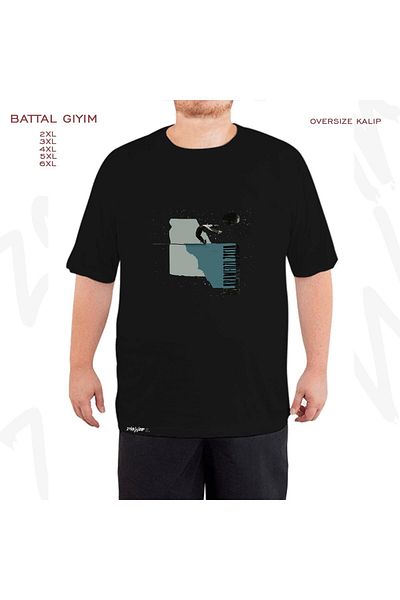 ZOKAWEAR Μαύρο μπλουζάκι με στάμπα μεγάλου μεγέθους Dance Floor