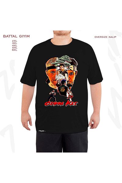 ZOKAWEAR Tricou oversize Cobra Kai v5 imprimat Battal (Bol) Mold negru