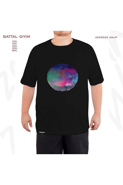 ZOKAWEAR Μαύρο μπλουζάκι Oversize Khruanybin Printed Battal (Bol) Mold