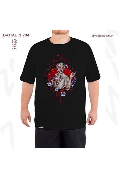 ZOKAWEAR Oversize Astarion I Can Fix Him Printed Oversize (Bol) Mold Μαύρο T-Shirt