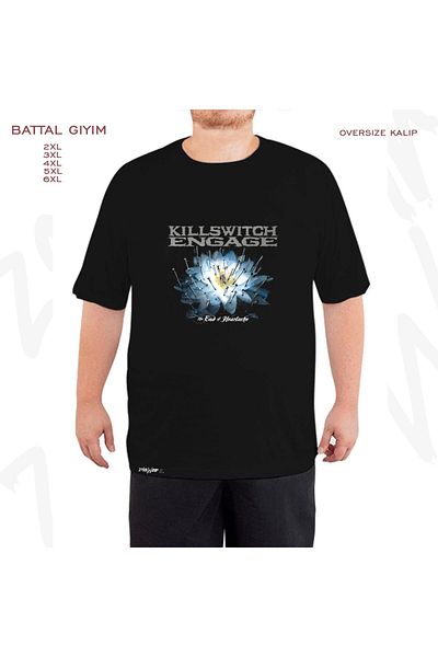 ZOKAWEAR Oversize Killswitch Engage Printed Battal (Bol) Mold Μαύρο T-Shirt