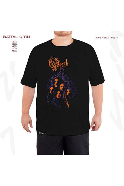 ZOKAWEAR Μαύρο μπλουζάκι Oversize Roots Opeth Printed Battal (Bol) Mold