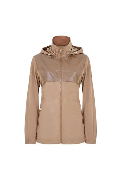 Desa Amoura Brown Women's Hooded Water Repellent Raincoat