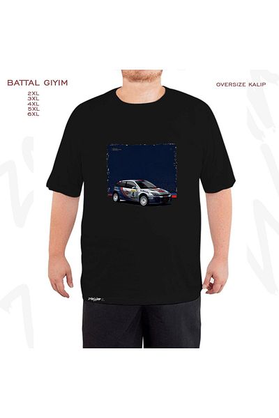 ZOKAWEAR Colin McRae Focus Printed - Μαύρο T-Shirt με υπερβολική εφαρμογή