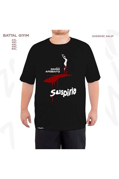 ZOKAWEAR Μαύρο μπλουζάκι Oversize Suspiria Blood Pool με στάμπα μεγάλου μεγέθους