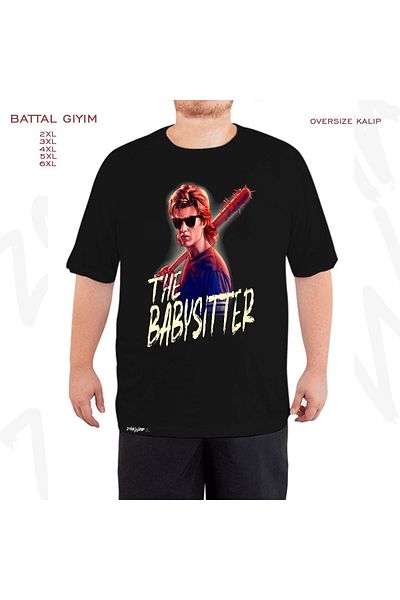 ZOKAWEAR Υπερμεγέθη Stranger Things Steve Printed Battal (Bol) Mold Μαύρο T-Shirt