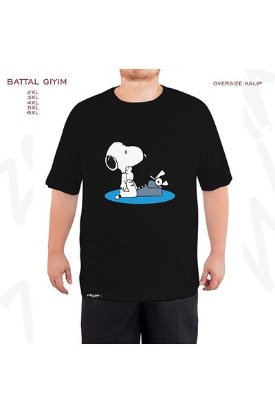 ZOKAWEAR Oversize Snoopy Front 9 Printed Oversize (Bol) Μαύρο T-Shirt