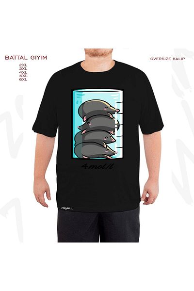 ZOKAWEAR Μαύρο μπλουζάκι Chemistry Oversize - 4 Moles Per Liter Printed