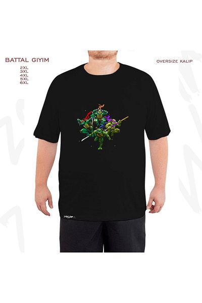 ZOKAWEAR Teenage Mutant Ninja Turtles v4 Printed - Μαύρο T-Shirt Battal Mold