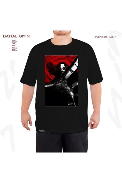 ZOKAWEAR Μαύρο μπλουζάκι Oversize Castlevania Dracula με στάμπα στο χέρι