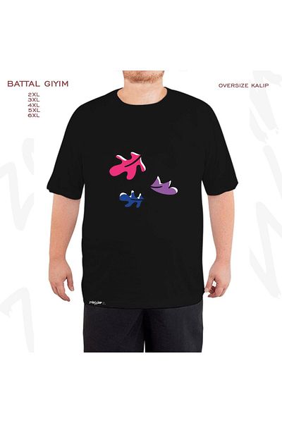 ZOKAWEAR Μαύρο Oversize Heartstopper Leaves Bi Pride εμπριμέ μπλουζάκι