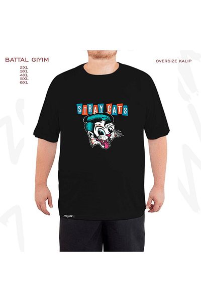 ZOKAWEAR Oversize Vintage ρετρό 80s 1988 Stray printed Battal (Bol) Mold Μαύρο T-shirt
