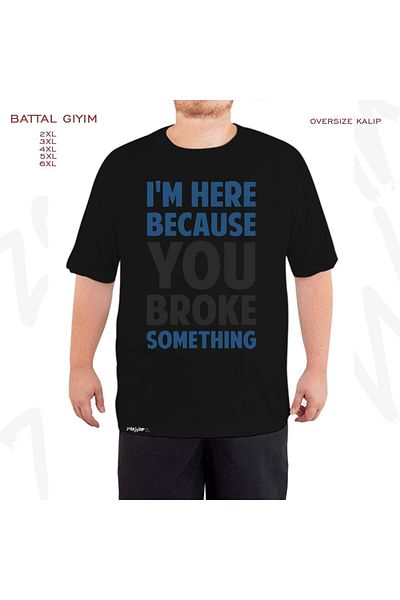 ZOKAWEAR Μαύρο μπλουζάκι Oversize Broke Developer Software Printed Battal (Bol) Mold