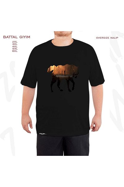 ZOKAWEAR Life is Strange 2 Wolf Brothers Printed - Μαύρο μπλουζάκι με υπερβολική εφαρμογή