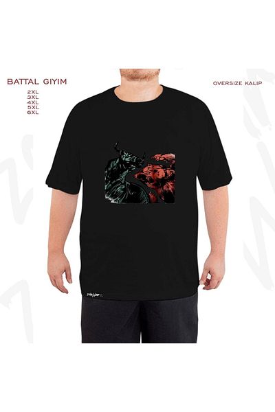 ZOKAWEAR Μαύρο μπλουζάκι Oversize Bear Bull Season Coin Economy Χρηματιστήριο με στάμπα μεγάλου μεγέθους