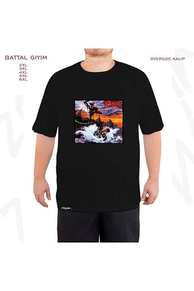 ZOKAWEAR Oversize Dio Holy Printed Battal (Bol) Mold Μαύρο T-Shirt