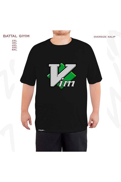 ZOKAWEAR Oversize Vim2 Printed Battal (Bol) Mold Μαύρο T-Shirt