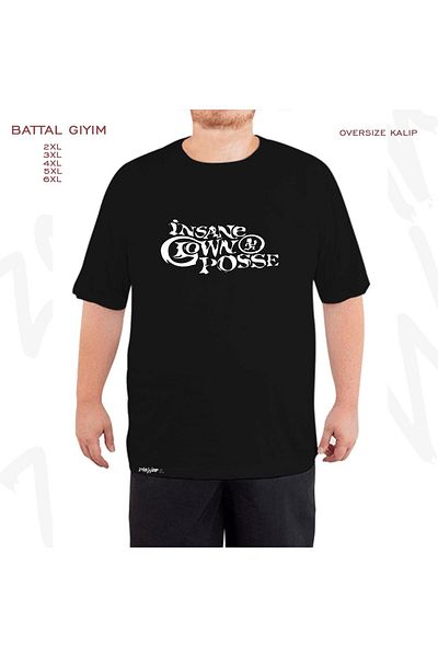 ZOKAWEAR Oversize Insane Clown Posse Printed Battal (Bol) Mold Μαύρο T-Shirt