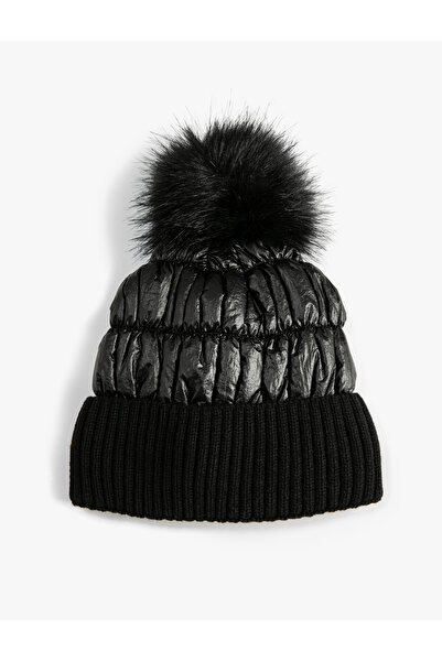 Koton Капитонирана барета със сгънат помпон детайл