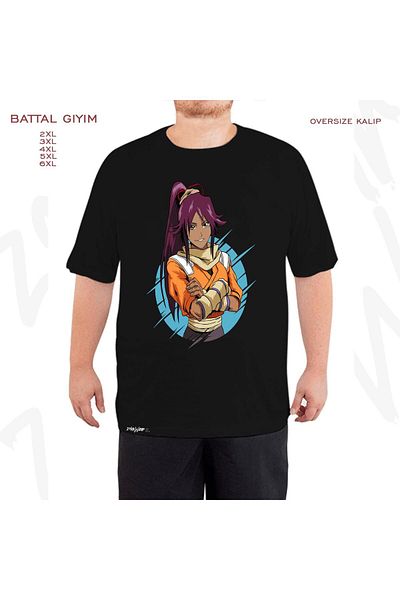ZOKAWEAR Yoruichi Shihouin Printed - Oversize Μαύρο T-Shirt