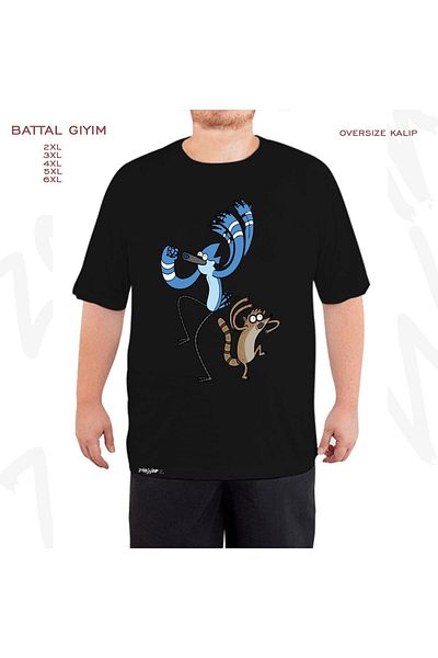 ZOKAWEAR Tricou negru supradimensionat cu imprimeu special Battal (Bol) Mold