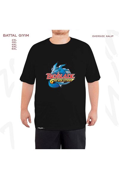 ZOKAWEAR Oversize Beyblade Printed (Bol) Μαύρο T-Shirt