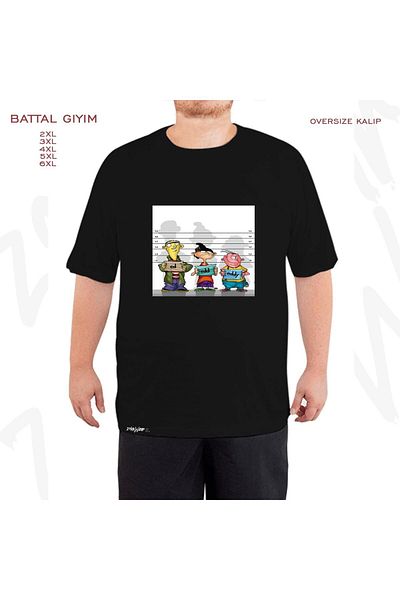 ZOKAWEAR Oversize Ed, ed, eddy Printed Oversize (Bol) Μαύρο T-Shirt
