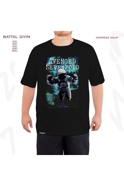 ZOKAWEAR Oversize Avenged Sevenfold 6 Printed Oversize (Bol) Μαύρο T-Shirt