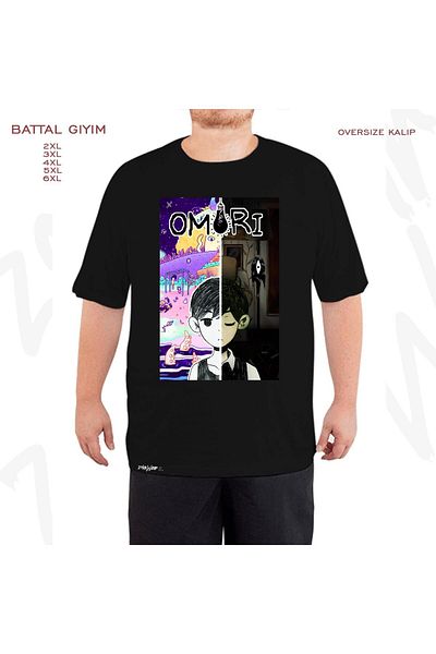 ZOKAWEAR Μαύρο μπλουζάκι Oversize Omori Special Printed Battal (Bol) Mold