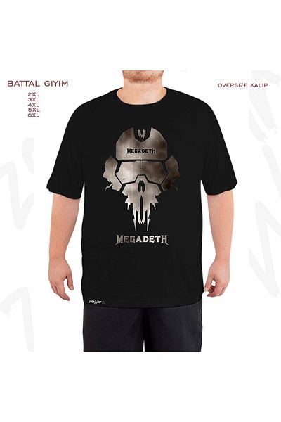 ZOKAWEAR Oversize Megadeth 1 Printed Oversize (Bol) Μαύρο T-Shirt