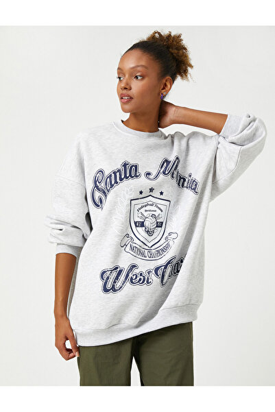 Koton Φούτερ College Crew Neck Relaxed Cut μακρυμάνικο