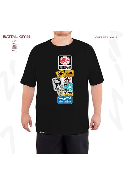 ZOKAWEAR Τυπωμένο μαύρο μπλουζάκι Jurassic World Dominion v4 - King Fit