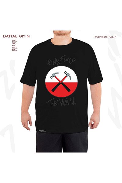 ZOKAWEAR Μαύρο μπλουζάκι Oversize Pink Floyd v3 με στάμπα μεγάλου μεγέθους (Bol)