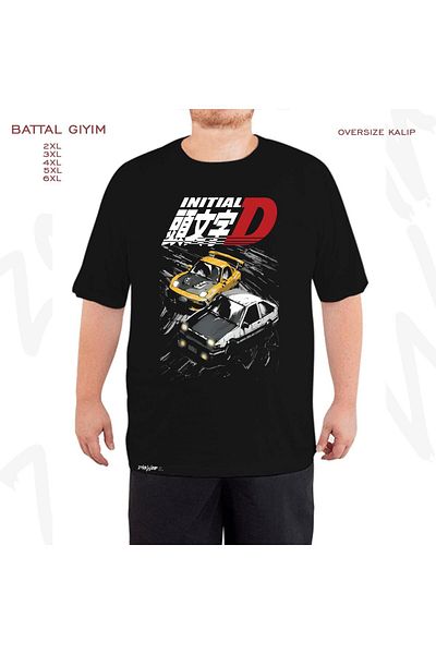 ZOKAWEAR Μαύρο Oversize Mountain Drift Racing εμπριμέ μπλουζάκι