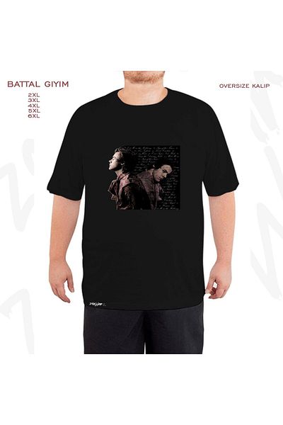 ZOKAWEAR Μαύρο μπλουζάκι με στάμπα μεγάλου μεγέθους Harry Styles