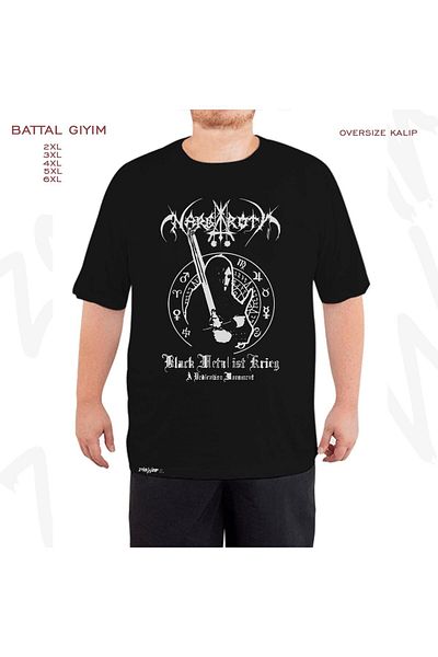 ZOKAWEAR Υπερμεγέθη μαύρο μπλουζάκι με στάμπα Krieg Nargaroth