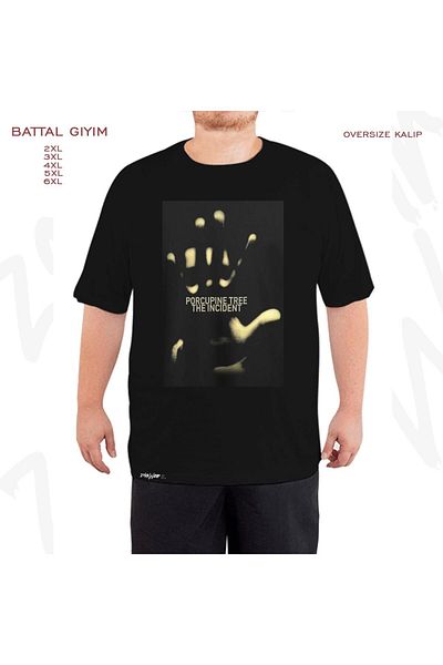 ZOKAWEAR Υπερμεγέθη Μαύρο T-Shirt με στάμπα Porcupine Tree