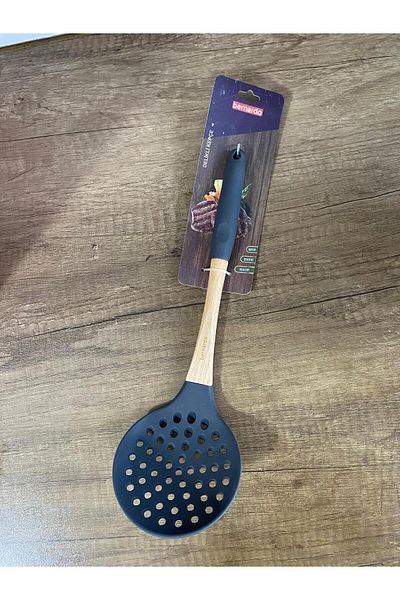 AHC LİFE Wooden Ladle - Silicone Perforated, 33 cm