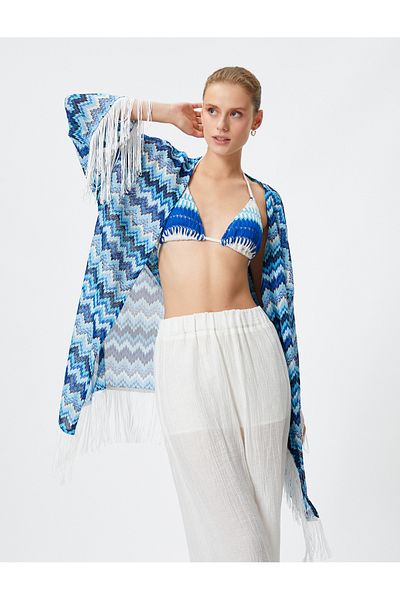 Koton Kimono Sleeves and Skirt Comfortable Cut with Tassels
