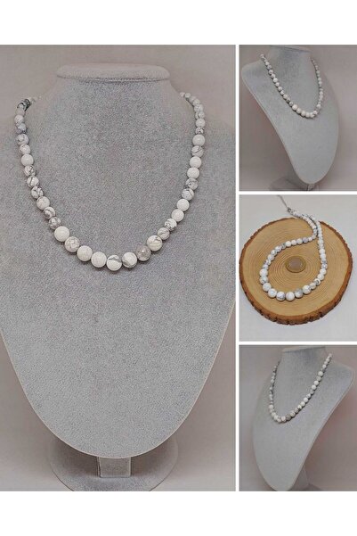 Yasamtohumu Ogrlica sa dizajnom od howlite kamena iz serije Galaxy