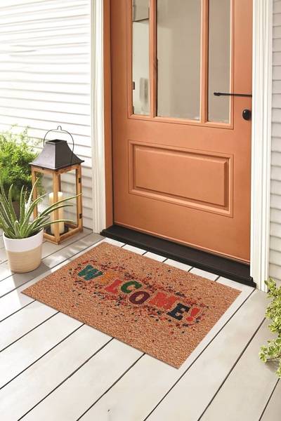 Viyana Home Dijital Baskılı Kaymaz Taban Yıkanabilir Welcome Yazılı Kapı Önü ...