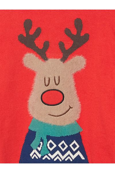 LC Waikiki Lcw Baby Red Crew Neck Long Sleeve Christmas Themed Baby Boy Sweatshirtmrex Global