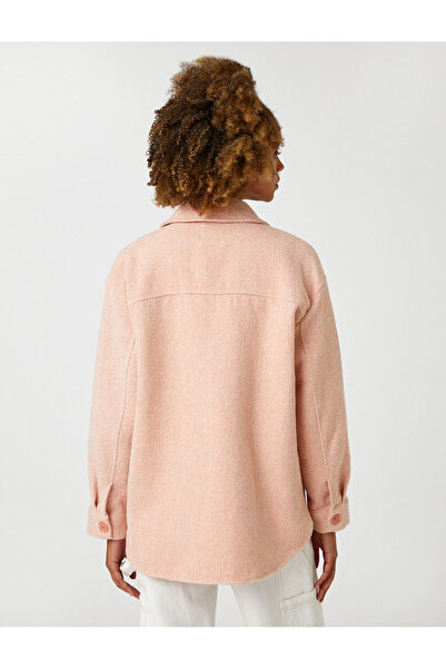 Koton Oversize kabát ing gallér hosszú ujjú zseb részletes