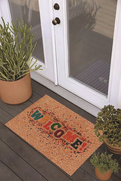 Viyana Home Digital Printed Non-Slip Base Washable Welcome Written Doormat (40X60Cm)