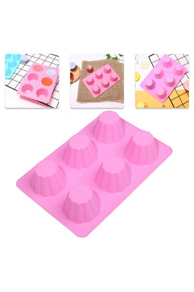 Getshopmini Chocolate Flower Mold Cake Mold Jelly Pudding Bakeware Silicone Mold