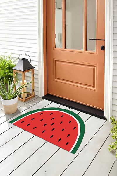 Viyana Home Digital Printed Non-Slip Base Washable Watermelon Pattern Door Mat (40X60Cm), Paspas-32,