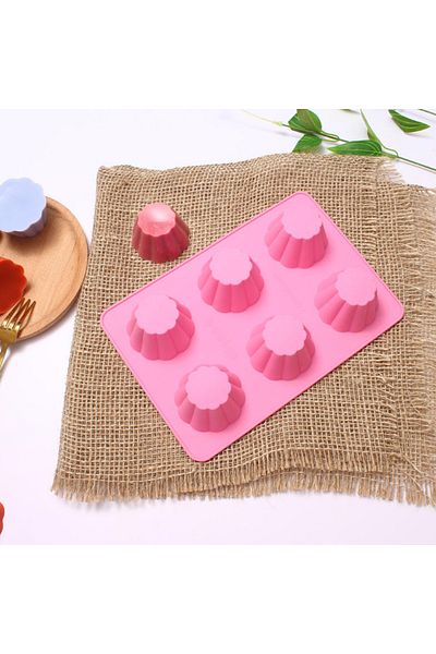 Getshopmini Chocolate Flower Mold Cake Mold Jelly Pudding Bakeware Silicone Mold