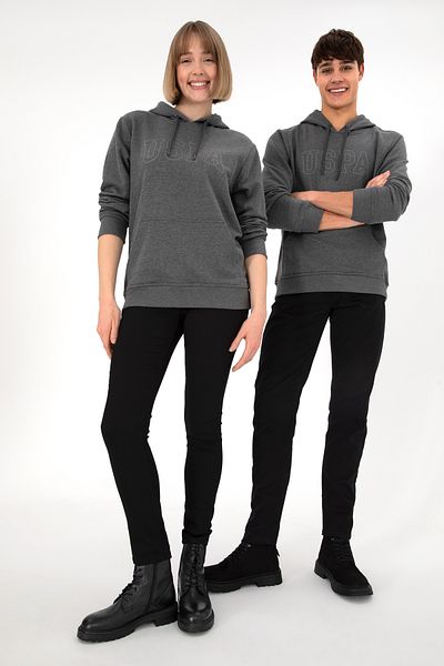 U.S. Polo Assn. Men's Anthracite Melange Base Sweatshirt 50295175 -Vr081