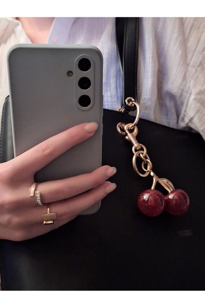 Genel Markalar Kırmızı Kiraz Anahtarlık, Kiraz Charm, Cherry Charm, Cherry Keychain