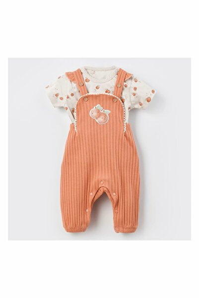 Little Trend Baby بذلة سالبت للفتيات الصغيرات - نمط فاكهة الصيف